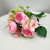 Simulação de flores peônia buquê enfeites de mesa decorações de mesa casamento flores de seda flores falsas atacado