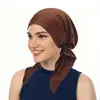 AliExpress nuevo gorro de punto de color liso con dos pompones de arco europeo y americano en stock