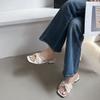 Sandalias de Tacón Bloque Rosa Elegantes y de Moda sin Cierre para Mujer, Nuevo Modelo Verano 2026, Sandalias Antideslizantes de Gama Alta Estilo Francés