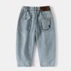 Pantalones de Mezclilla Nuevos para Bebés Niños Primavera y Otoño 2025 Ropa de Verano para Niños Medianos y Grandes Estilo Coreano Pantalones de Mezclilla