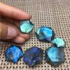 Colgante de labradorita nepalí natural, piedra lunar suelta, pieza colgante, piedra cruda azul verdosa clara, accesorio de joyería DIY