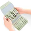 Juego de cortaúñas Matcha Green de 16 piezas, herramientas de belleza para uñas, tijeras, manicura y pedicura, juego de cortaúñas
