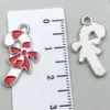 Set Mixto de 20 Esmalte Navideño Aleación K Blanca Accesorios para Joyería DIY: Amuletos para Pulsera de Papá Noel, Muñeco de Nieve, Campana, Reno