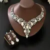 Joyería Ecológica Más Vendida Suministro Transfronterizo Conjunto de Collares de Novia Moda de Gama Alta Cristal Joyería para Vestido de Novia Banquetes