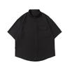 Camisa holgada de manga corta para hombre, nueva camisa de verano 2022, moderna, de color liso, talla grande, para hombre, ropa de comercio exterior.