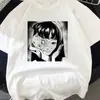 Junji Ito Dibujo Animado Oscuro Chica Llorando Camiseta Estampada Manga Corta Comercio Exterior wish/ebay Amazon