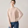Cachemira Otoño/Invierno 2026 Estilo Nuevo para Mujer Holgado Hilo de Color de Puntos Raglán Cuello Redondo Estilo Suave Prendas de Punto Base