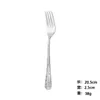 Conjunto de Talheres Phoenix de Aço Inoxidável com Padrão Embossado Sete Peças Popular Estilo Ocidental Faca de Bife, Garfo, Colher, Colher de Chá para Sobremesa, Garfo
