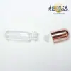Botella Redonda de Fondo Redondo Tipo Bala de Vidrio 5ml Botella de Esencia Botella Ampolla Pequeña Botella con Tapa Redonda Tubo de Vidrio con Tirador
