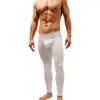 Pantalones de otoño desmiit finos para jóvenes de modal para hombre, ropa interior larga térmica, leggings, pantalones con parche de color liso para hombre U117