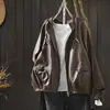Chaqueta de Cuero Nueva para Mujer Primavera 2026, Estilo Corto Súper Popular para Figuras Petite, Abrigo Casual Suelto de Cuero PU con Capucha, Manga Larga Retro