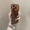 Funda de Teléfono Personalizada Marrón con Estampado de Leopardo de Pantalla Completa Adecuada para Apple 17 Pro Max, Nuevo Modelo Otoño e Invierno para iPhone 16 Pro