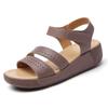 Sandalias para Ropa de Verano para Mujer, Sandalias Casuales de Suela Gruesa para Mujer, Sandalias Versátiles Antideslizantes de Suela Suave con Tira Única y Tacón de Cuña para Personas de Mediana Edad y Mayores