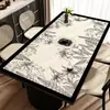 Mantel individual de mesa de comedor de lujo ligero y de alta gama, impermeable, a prueba de aceite, no lavable, resistente al calor, mantel individual retro francés para mesa de café, protector de escritorio