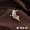 Estilo Coreano Nueva Moda Personalidad Orquídea Zircón Sencillo Floral Pin para Ropa Elegante Elegante Accesorios para Ropa Broche