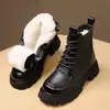 Botas Martin de suela gruesa para mujer, estilo británico, nueva colección otoño/invierno 2026, botas de nieve forradas de felpa y engrosadas, botines de suela blanda, botines cortos que estilizan