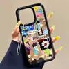 Ilustração de Grafite Adequada para Capa de Celular Acrílica iPhone 17 Pro Max Apple 16 Buraco Grande 15 Cobertura Total