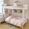 Conjunto de cama de três peças 100% algodão para o início das aulas, colcha e protetor de colchão de algodão, conjunto de três peças para estudantes de dormitório, conjunto de seis peças 100% algodão para beliches