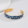 INS net vento vermelho personalidade C diamante estrela lua gota óleo senhoras pulseira moda OL joias de mão de luxo uma geração de cabelo