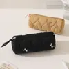 Estuche acolchado con estampado de corazón, Bolsa de almacenamiento de papelería de gran capacidad, Estuche para lápices de estudiante, Bolsa de papelería multifuncional, Estuche personalizable