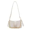 Nova Bolsa Feminina Corrente em PU Retrô, Estilo Coreano da Moda, Elegante Cor Sólida Versátil Bolsa de Ombro, Adequada para Todas as Estações