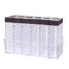 Caja de condimentos de cocina para el hogar con tapa doble y base, tarro de condimentos transparente de seis compartimentos, sellado fuerte, a prueba de humedad, juego de seis piezas en stock