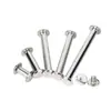 Remaches de acero inoxidable 304, cabeza plana, remaches macho y hembra, tornillos de bloqueo, remaches para libros de cuentas, remaches para libros de recetas, M2M3M4-M8