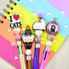 Bolígrafo Creativo Nuevo Estilo Gatito Hecho a Mano con Cuentas Dibujo Animado Lindo Cuentas Desenfocadas Bolígrafo DIY Joyería de Cuentas
