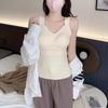 Ropa interior térmica de terciopelo alemán para otoño/invierno para mujer, trae tu propia almohadilla para el pecho, chaleco sin costuras a prueba de frío, sin sujetador, camiseta interior 918#