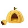 Cama para mascotas de calabaza, felpa de invierno y engrosada, alfombrilla para dormir a prueba de frío para gatos y perros, adecuada para cachorros y gatitos, universal para todas las estaciones en otoño e invierno