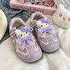Zapatos de entrenamiento alemanes morados modelo 2026 para niñas, con un moño y cierre de velcro, zapatos casuales para niñas pequeñas, lindos zapatos para bebé