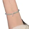 Pingente de Cabacinha Azul Topázio Azul Lapidado em Facetas Prata Esterlina S925 Pulseira Versátil para Mulheres Joia Versátil Estilo Fresco de Alto Padrão