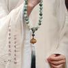 Pulseiras masculinas e femininas de jade branco de seis caracteres da verdade Bodhi com queimador de incenso, anel de corrida, borla gradiente, portátil, Wen, atacado de fábrica de jogos