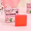 Jabón de Aceite Esencial de Flor de Cerezo al por Mayor para Fabricantes, Jabón Artesanal Popular para Estudiantes Mujeres, Cuidado Corporal con Extracto de Hierbas, Disponible para Dropshipping