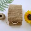 Venta al por mayor de fábrica tira de yute para la espalda baño cinturón largo toalla de baño sisal espalda con toalla de baño de algodón y lino