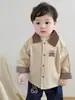 Chaqueta de Algodón Puro para Niños de Primavera y Otoño, Camisa con Cuello Campana de Algodón Puro para Bebés Niños y Niñas, Cárdigan Cortavientos Versátil de Manga Larga, Ropa Holgada