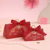 Anillo de Madera Creativo de Lujo Ligero 2026 Nuevo Estilo Bolsa de Dulces de Boda Caja de Boda Caja de Regalo de Boda Morada de Gama Alta