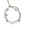 Pulsera de Moda Exquisita de Doble Capa con Piedra de Zircón, Pulsera Fresca y Dulce Estilo Chanel, Accesorio de Mano Versátil de Moda Personalizado para Mujeres