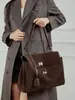 Bolso Grande Suave Mate para Mujer con un Toque Vintage de Alta Gama, Bolso Cruzado de Hombro Único, Bolso de Axila de Cuero Genuino, Bolso Tote Grande de Capacidad para el Trabajo