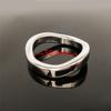 FRRK anillo de bloqueo de acero inoxidable anillo para el pene masculino ejercitador curvo restricción de escroto anillo elástico