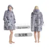Ropa de invierno de franela con capucha de dibujos animados transfronteriza para adultos, grosor aumentado para hombres y mujeres, ropa perezosa para parejas, venta al por mayor