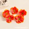 Cabezas de flor de amapola artificiales, cabezas de flor falsas, accesorios para pared de flores de salón de bodas, accesorios de flor para pasador de pelo DIY, decoraciones para ropa