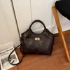 Bolso de mano transfronterizo retro con estampado de diamantes, nueva colección otoño 2026, diseño de nicho, gran capacidad, versátil bolso de hombro y bolso cruzado