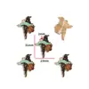 Accesorios para Joyería de Aleación con Goteo de Aceite DIY Colgantes de Mariposa Oscura Murciélago Pendientes Pendientes Pulsera Colgante W508
