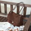 Bolso mensajero de ante esmerilado, un bolso cruzado elegante y casual con un toque de alta gama, perfecto para el uso diario y los viajes, con gran capacidad y una correa para el hombro.