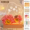 Lámpara de Noche Tulipán Flores Secas Hechas a Mano Materiales DIY Pintura sobre Vidrio Flor Eterna Adorno de Tapa de Vidrio Festival de Mediados de Otoño