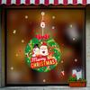 XH6266 fábrica al por mayor nuevo festival de Navidad pegatinas de pared bola de flores de Navidad pegatinas de puerta de ventana de vidrio decoración extraíble