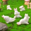 Coelho esportivo fofo transfronteiriço decoração criativa para mesa de casa pequenos acessórios micro paisagem enfeites de coelho de desenho animado
