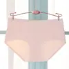 Calcinha Feminina Fina de Seda de Gelo Estilo Japonês, Cintura Média Respirável Sem Costura Sexy com Estampa de Lábios