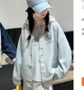 Chaqueta de Béisbol para Niñas 2026 Primavera Nuevo Color Bloqueo Cuello Redondo Bordado de Dibujos Animados Elegante Chaqueta de Primavera y Otoño Top